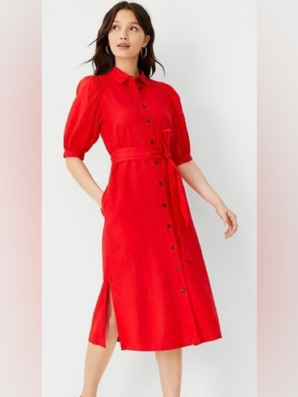 Ann Taylor Midi Red Shirt Dress size 2X